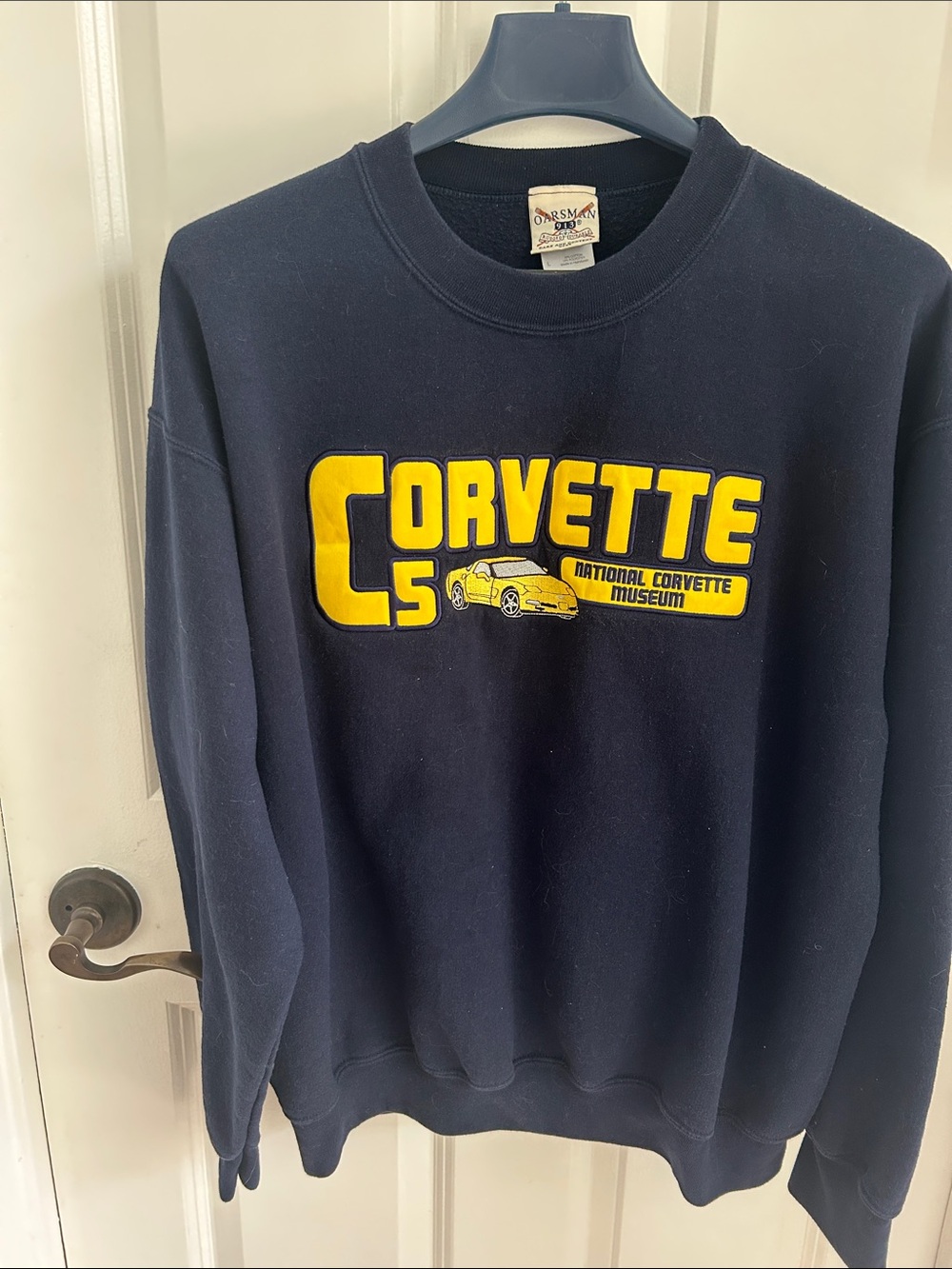 Navy Corvette National Corvette Museum Crewneck Sweatshirt